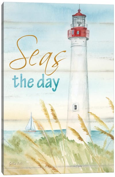 East Coast Lighthouse portrait II-Seas the day Canvas Art Print - Cynthia Coulter