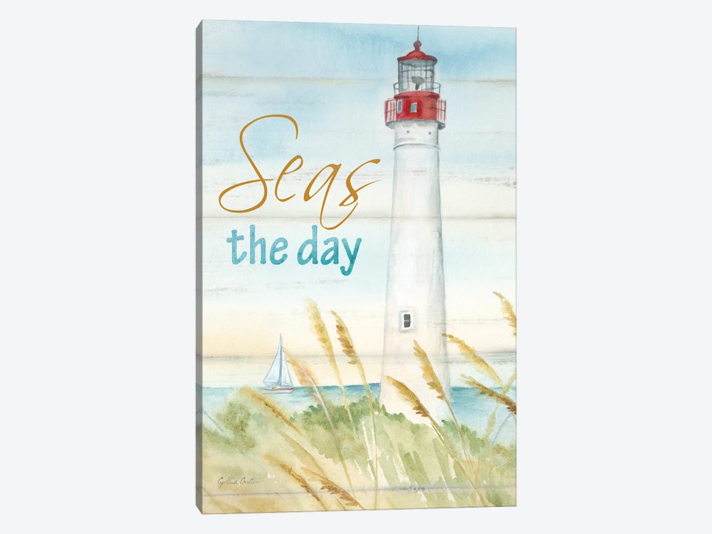 East Coast Lighthouse portrait II-Seas the day by Cynthia Coulter 1-piece Art Print