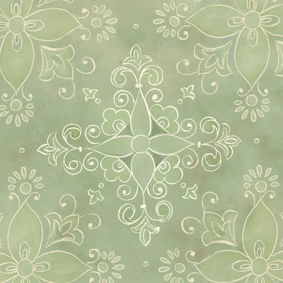 Garden Roses Medallion III by Cynthia Coulter framed canvas print