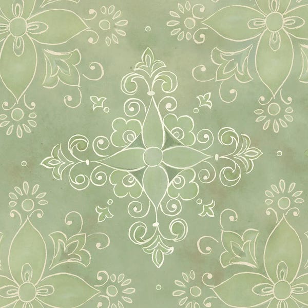 Scroll: Garden Roses Medallion III by Cynthia Coulter