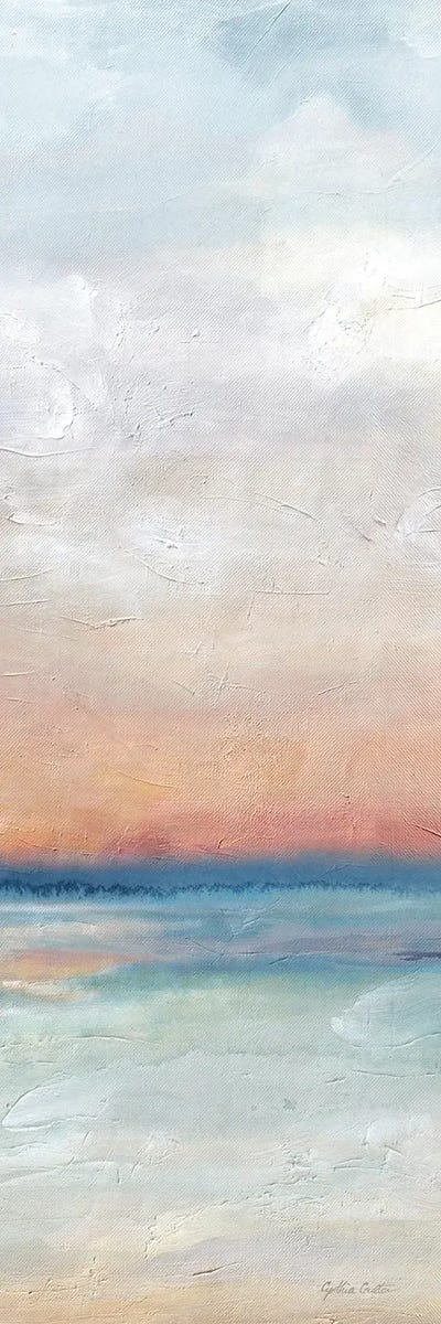 Serene Scene Bright panel II by Cynthia Coulter framed canvas print