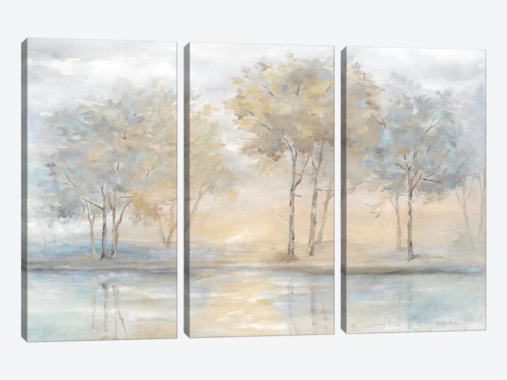 Serene Scene Trees landscape by Cynthia Coulter 3-piece Canvas Art