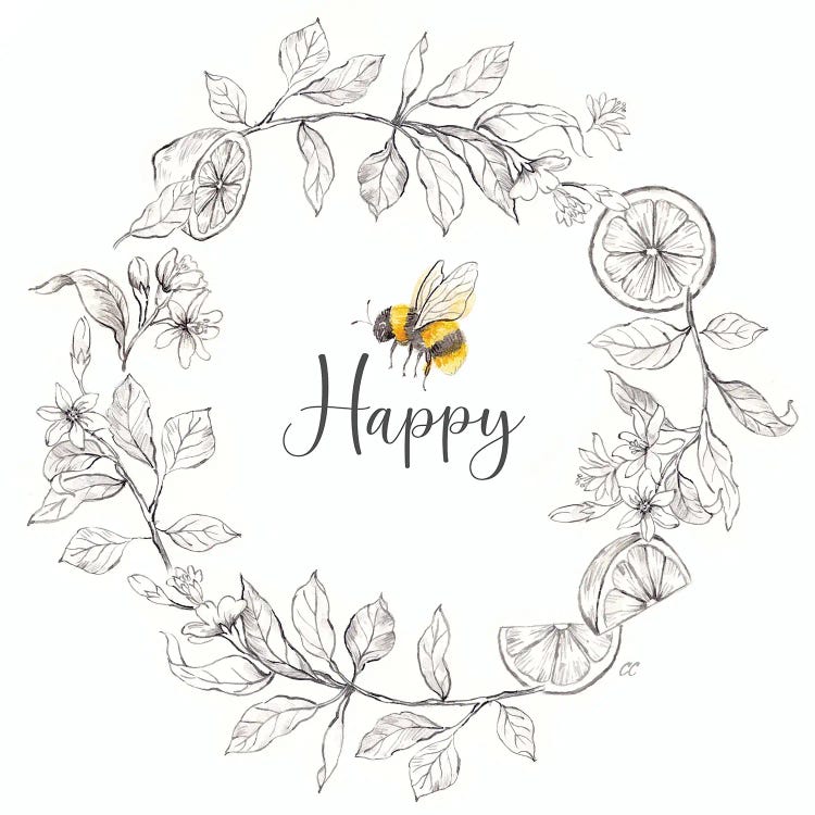 Bee Sentiment Wreath I-Happy