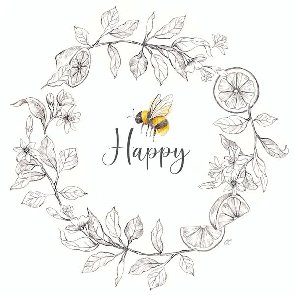 Bee Sentiment Wreath I-Happy