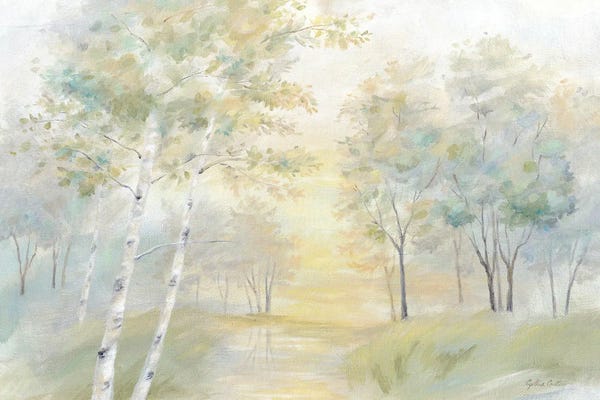 Modern Farmhouse Living Room: Sunny Glow Landscape by Cynthia Coulter