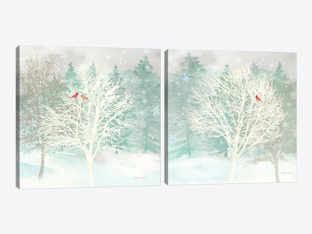 Winter Wonder Diptych by Cynthia Coulter 2-piece Canvas Wall Art