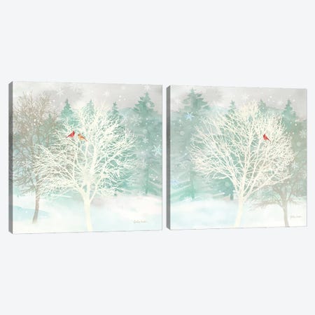 Winter Wonder Diptych Canvas Print Set #CYN2HSET006} by Cynthia Coulter Canvas Art Print