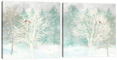 Winter Wonder Diptych Canvas Art Print - Cynthia Coulter