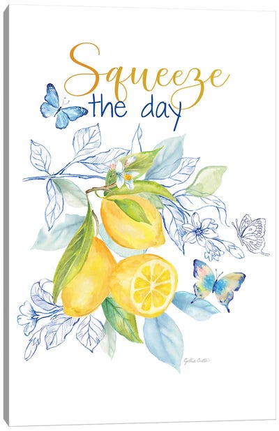 Lemon Sketch Book V Canvas Art Print - Lemon & Lime Art