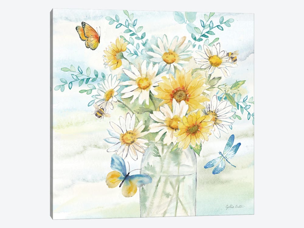 Daisy Days III by Cynthia Coulter 1-piece Canvas Artwork