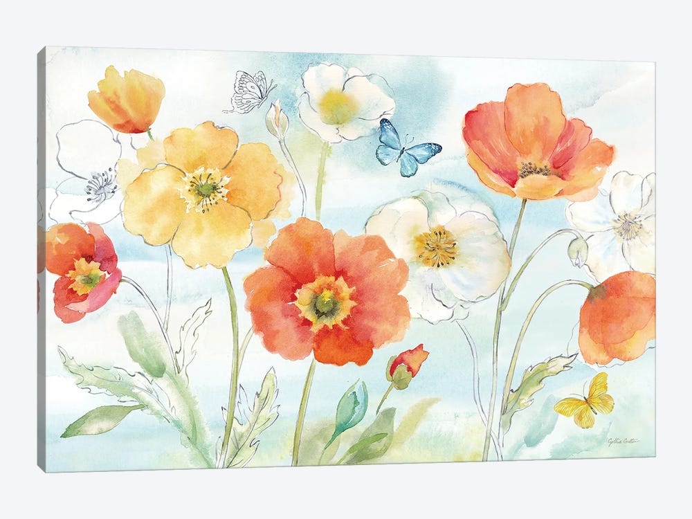 Happy Poppies I by Cynthia Coulter 1-piece Art Print