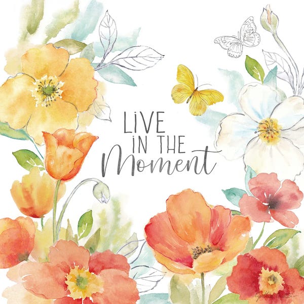 Butterflies and Flowers: Happy Poppies VIII by Cynthia Coulter