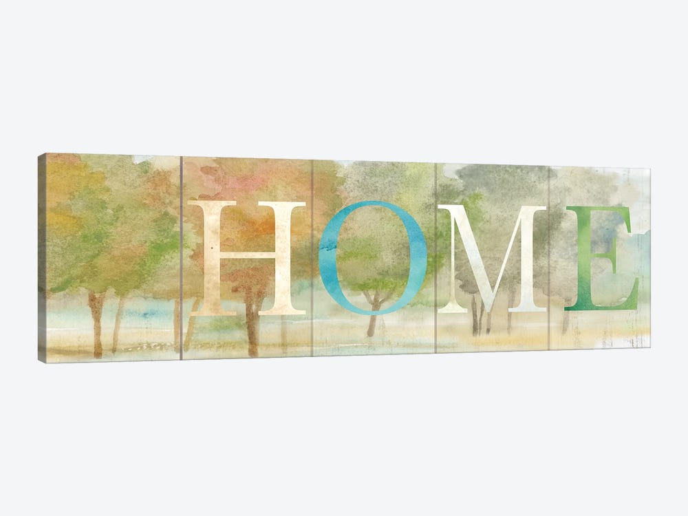 Home Rustic Landscape Sign by Cynthia Coulter 1-piece Canvas Print