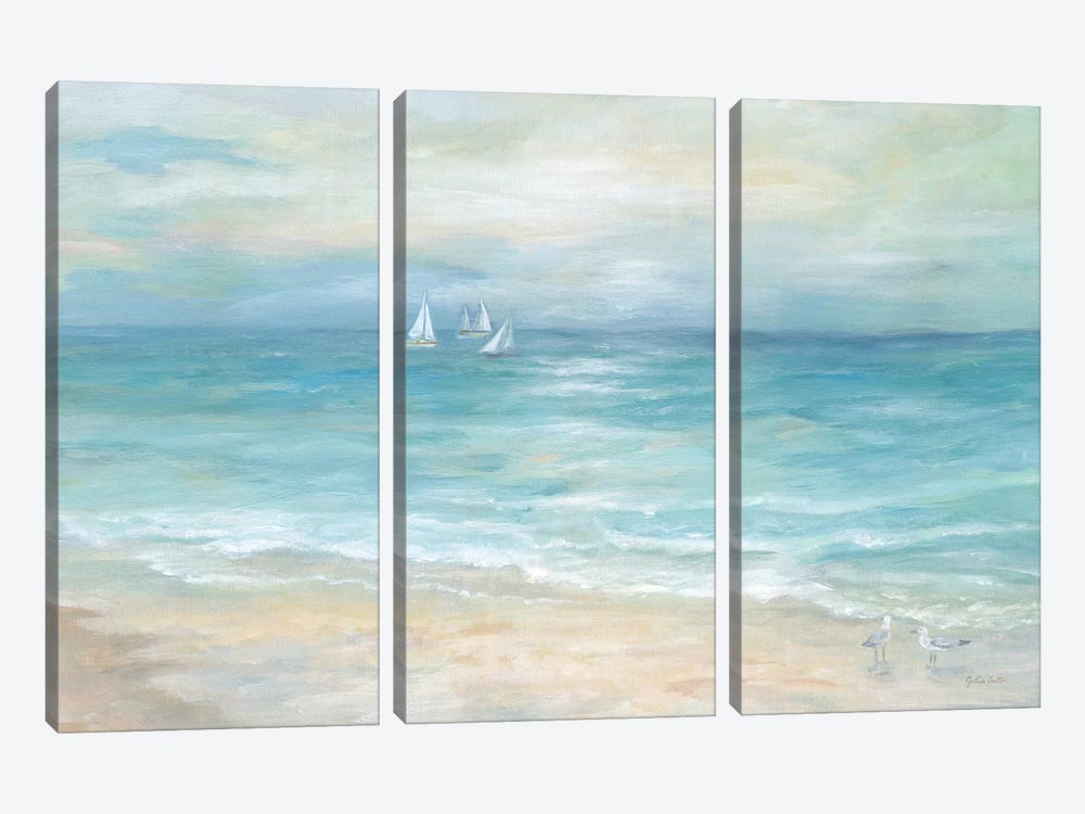 Island Beach Landscape by Cynthia Coulter 3-piece Canvas Art