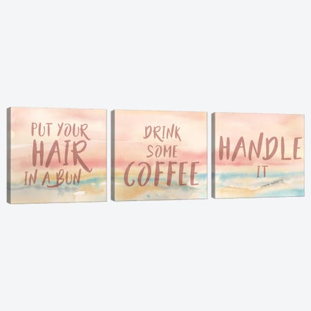 Put Your Hair Up Triptych Canvas Print Set #CYN3HSET001} by Cynthia Coulter Canvas Art