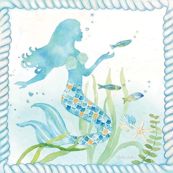 Kids Nautical Art: Mermaid Dreams III by Cynthia Coulter