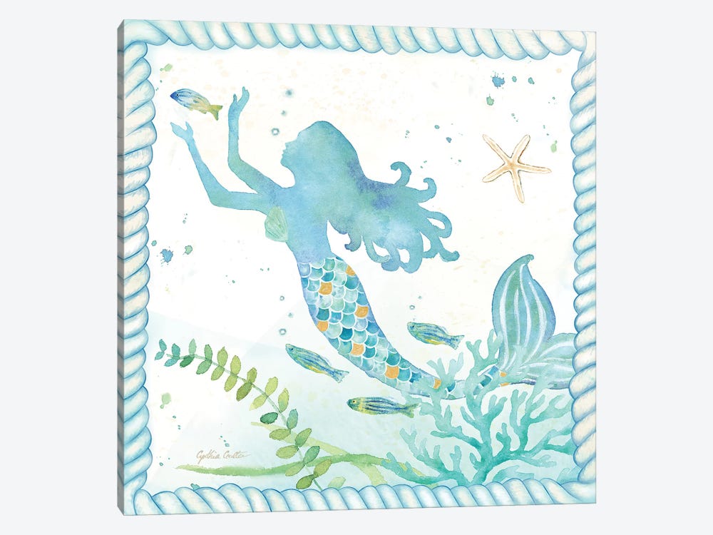 Mermaid Dreams IV by Cynthia Coulter 1-piece Canvas Print