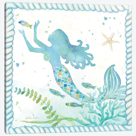 Mermaid Dreams IV Canvas Print #CYN42} by Cynthia Coulter Canvas Wall Art