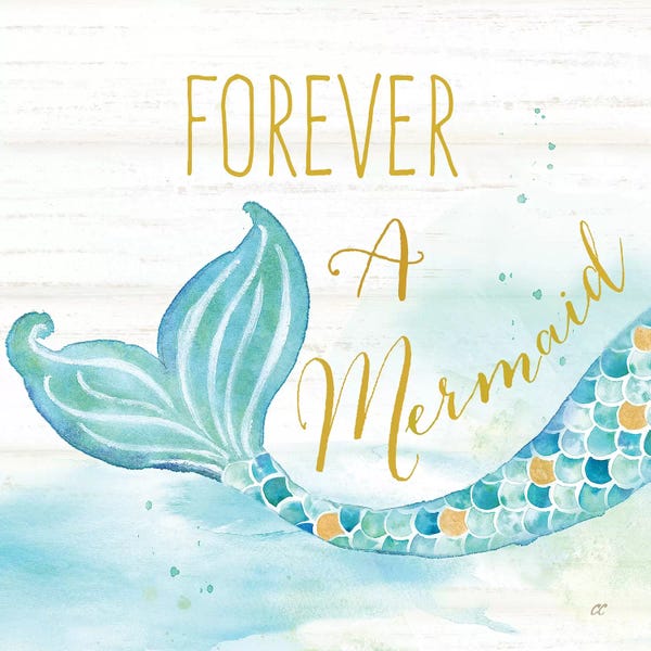 Kids Nautical Art: Mermaid Tale I by Cynthia Coulter