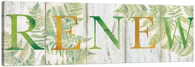 Renew Rustic Botanical Sign Canvas Art Print - Gardening Art
