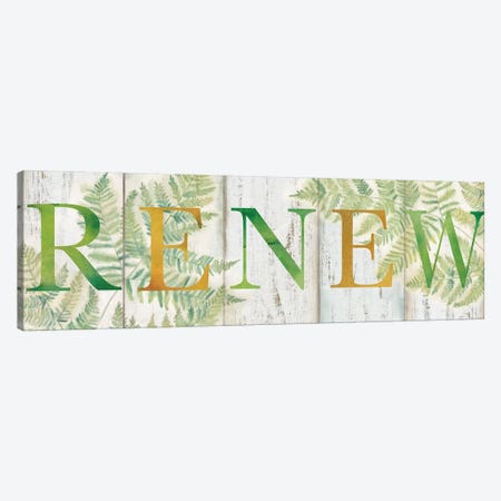 Renew Rustic Botanical Sign Canvas Print #CYN57} by Cynthia Coulter Canvas Art