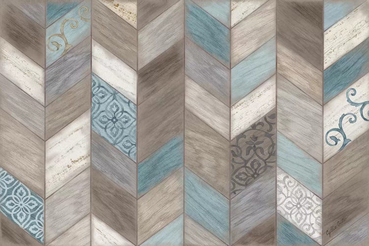 Rustic Chevron Neutral by Cynthia Coulter wall art
