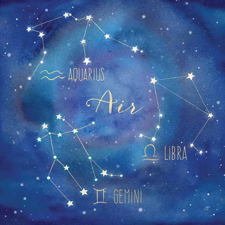 Star Sign Air Canvas Print by Cynthia Coulter | iCanvas