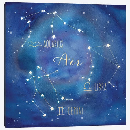 Star Sign Air Canvas Print #CYN75} by Cynthia Coulter Canvas Artwork