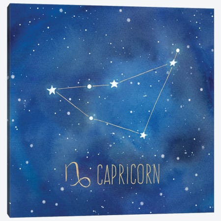 Star Sign Capricorn Canvas Print #CYN79} by Cynthia Coulter Art Print