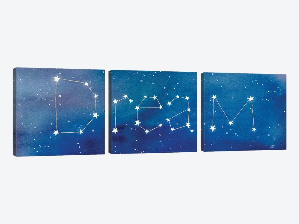 Star Sign Dream by Cynthia Coulter 3-piece Canvas Art Print