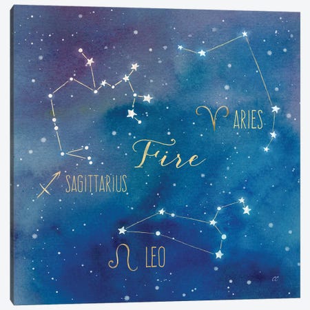 Star Sign Fire Canvas Print #CYN82} by Cynthia Coulter Canvas Art