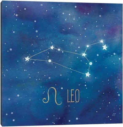 Star Sign Leo Canvas Art Print - Cynthia Coulter
