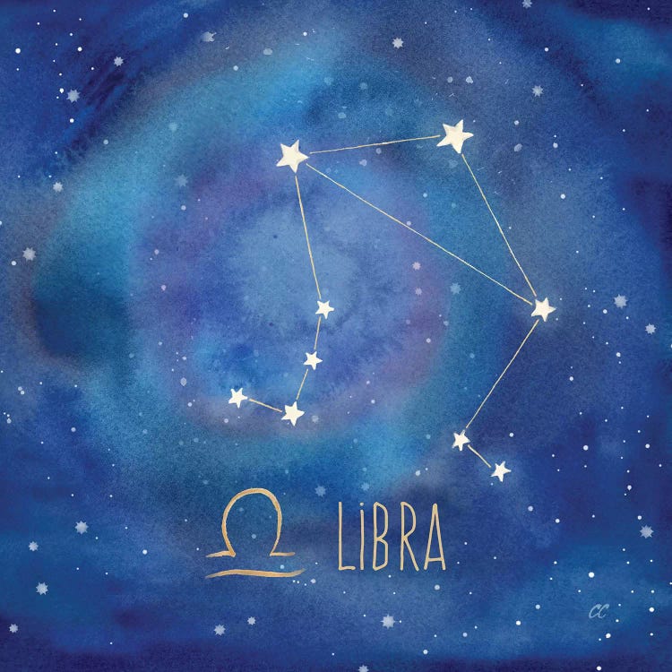 Star Sign Libra by Cynthia Coulter wall art