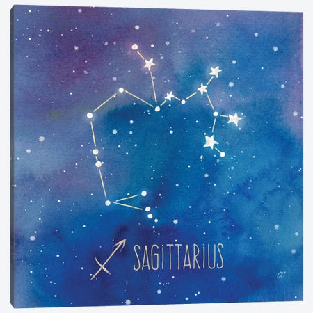 Star Sign Sagittarius Canvas Print #CYN87} by Cynthia Coulter Canvas Art Print