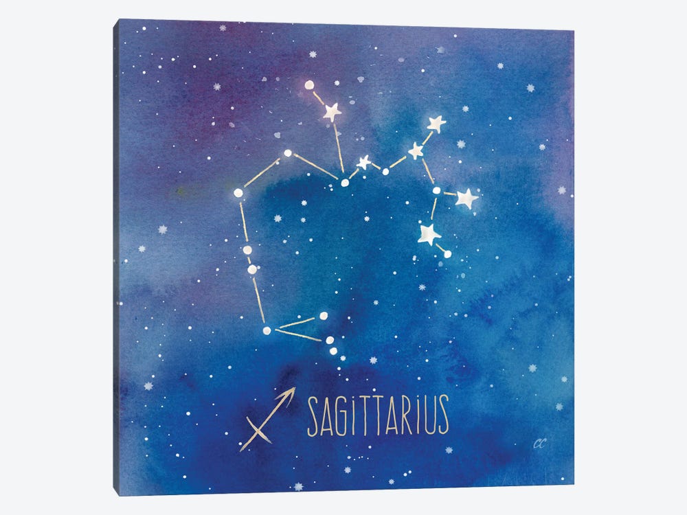 Star Sign Sagittarius by Cynthia Coulter 1-piece Canvas Wall Art