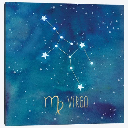 Star Sign Virgo Canvas Print #CYN90} by Cynthia Coulter Canvas Print