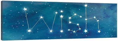 Star Sign Wish Canvas Art Print - Constellation Art