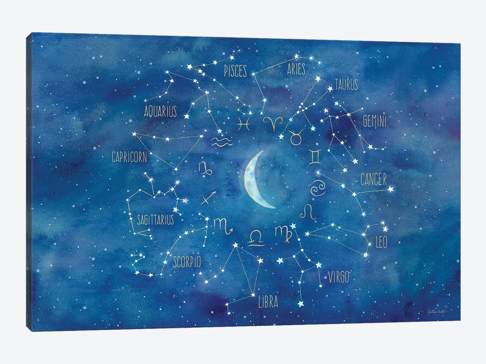 Star Sign With Moon Landscape by Cynthia Coulter 1-piece Art Print