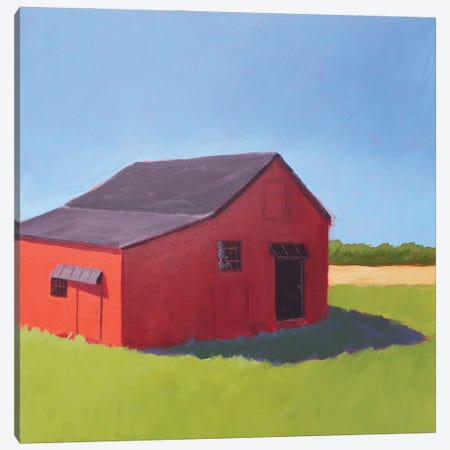 Primary Barns V Canvas Print #CYO27} by Carol Young Canvas Art