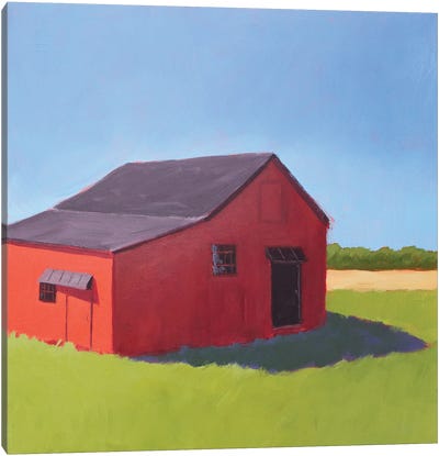 Primary Barns V Canvas Art Print - Carol Young