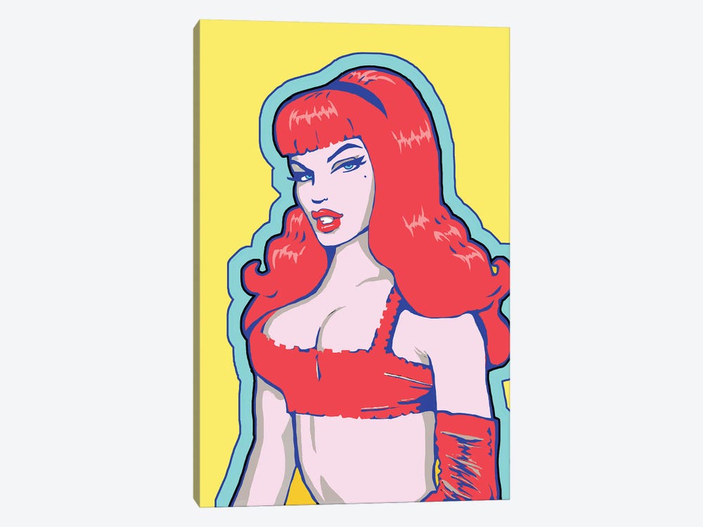 Pin Up Girl Yellow by Corey Plumlee 1-piece Canvas Art Print