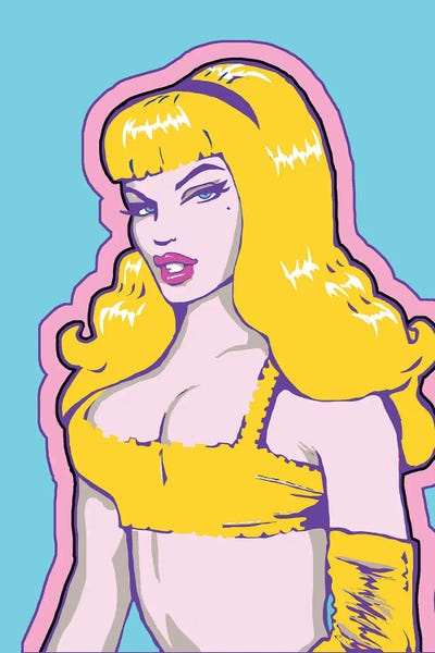 Corey Plumlee: Pin Up Girl Blue by Corey Plumlee
