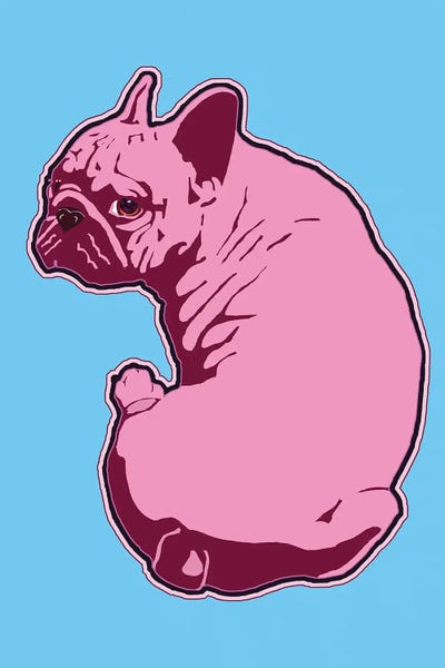 Frenchie Blue by Corey Plumlee metal wall art