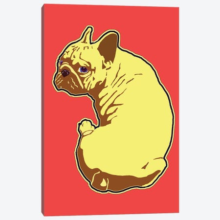 Frenchie Red Canvas Print #CYP120} by Corey Plumlee Canvas Artwork