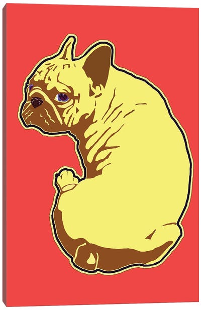 Frenchie Red Canvas Art Print - Corey Plumlee