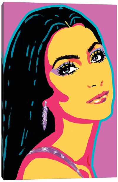 Cher Canvas Art Print - Pop Art