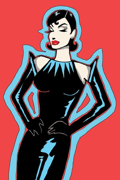 Similar To Roy Lichtenstein: Femme Chic Red by Corey Plumlee