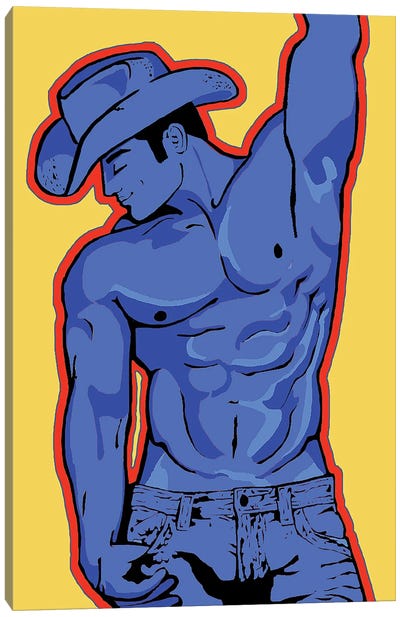 Cowboy Blue Canvas Art Print - Cowboy & Cowgirl Art