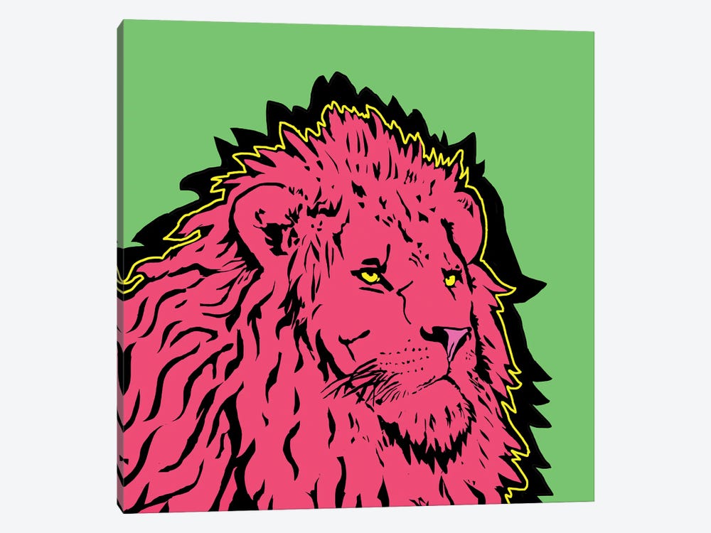 Lion Energy Red by Corey Plumlee 1-piece Canvas Art Print