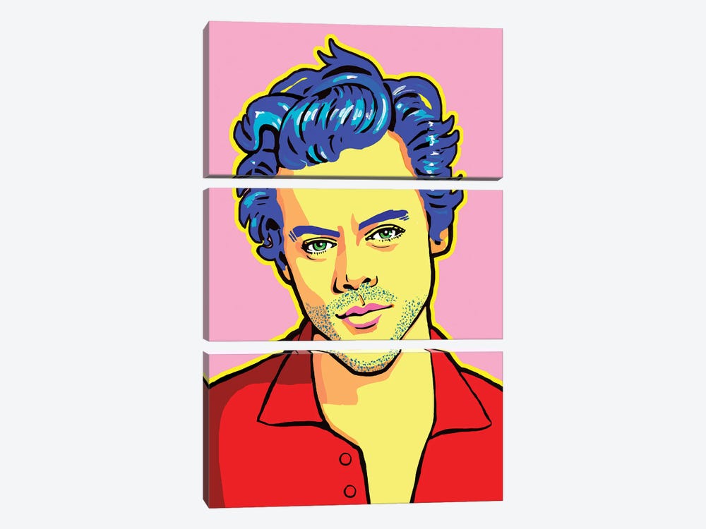 Harry Styles by Corey Plumlee 3-piece Canvas Wall Art